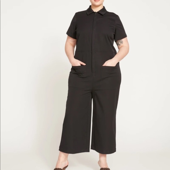 Universal Standard Pants - Black Utility Coveralls/Jumpsuit